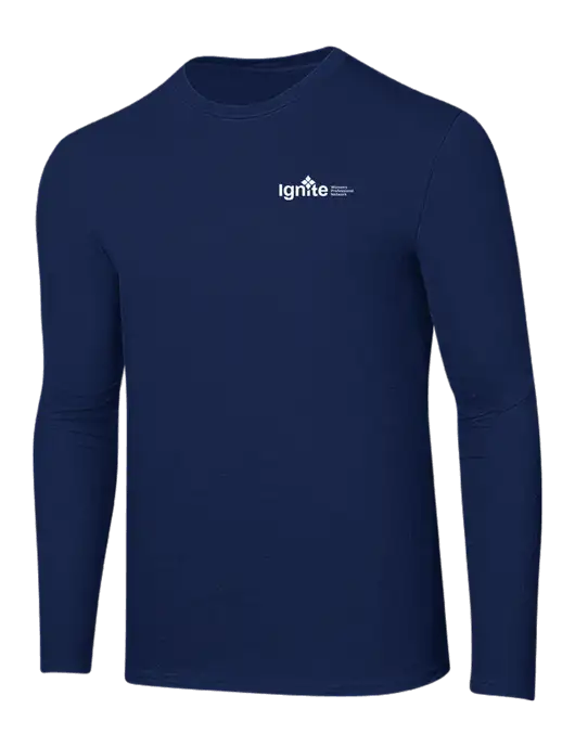 Ring Spun Navy 4.5 oz Long Sleeve T-Shirt w/RS&H Ignite Logo