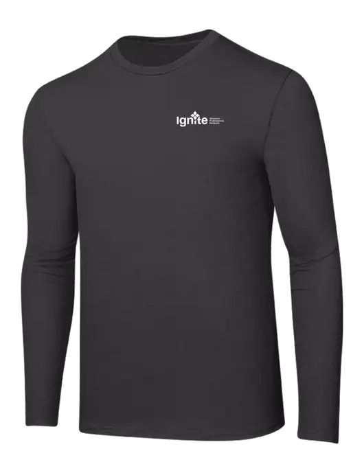 Ring Spun Charcoal 4.5 oz Long Sleeve T-Shirt w/RS&H Ignite Logo