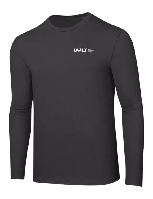 Ring Spun Charcoal 4.5 oz Long Sleeve T-Shirt w/RS&H BUILT Logo