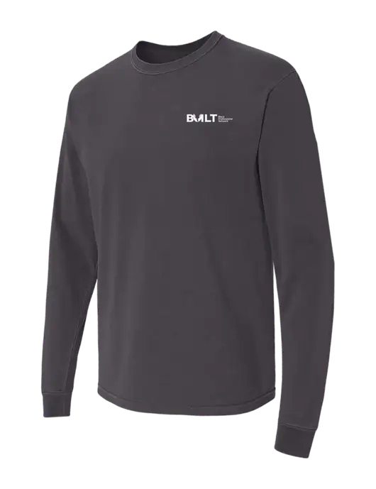 Comfort Colors Garment-Dyed Dark Grey Heavyweight Long Sleeve T-Shirt w/RS&H BUILT Logo