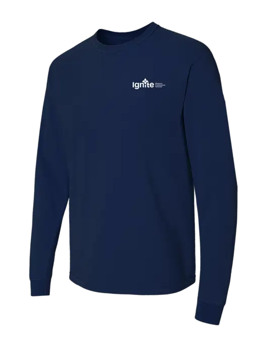 Comfort Colors Garment-Dyed Dark Navy Heavyweight Long Sleeve T-Shirt w/RS&H Ignite Logo