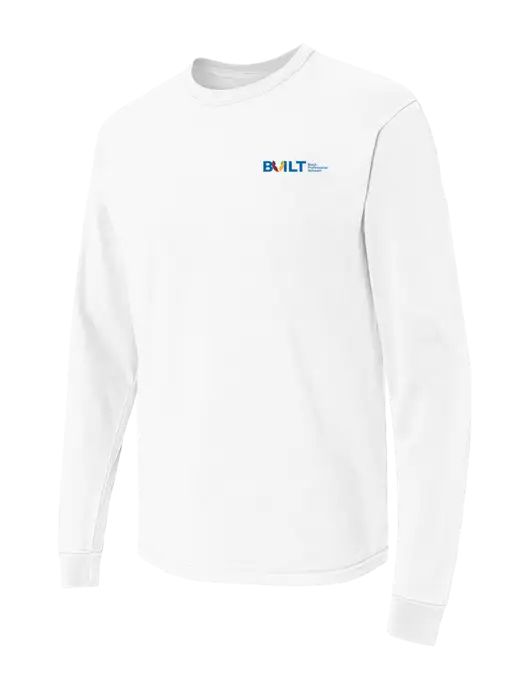 Comfort Colors Garment-Dyed White Heavyweight Long Sleeve T-Shirt w/RS&H BUILT Logo