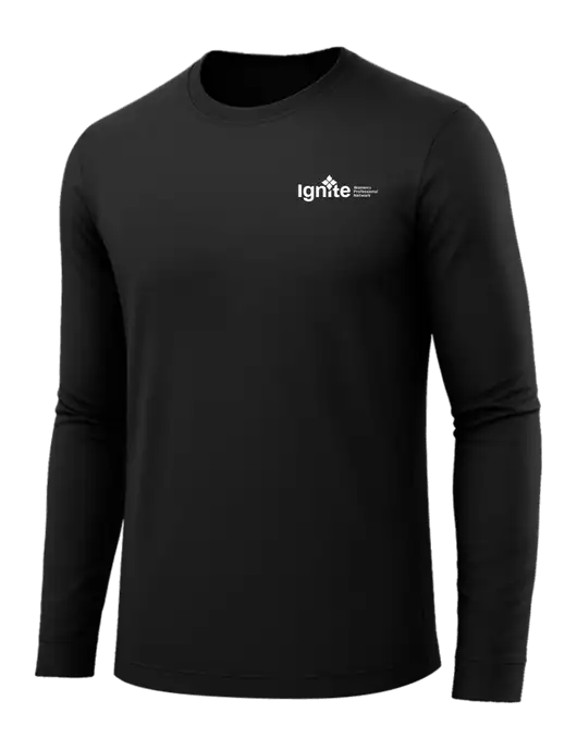 Long Sleeve Black PosiCharge Competitor Tee w/RS&H Ignite Logo