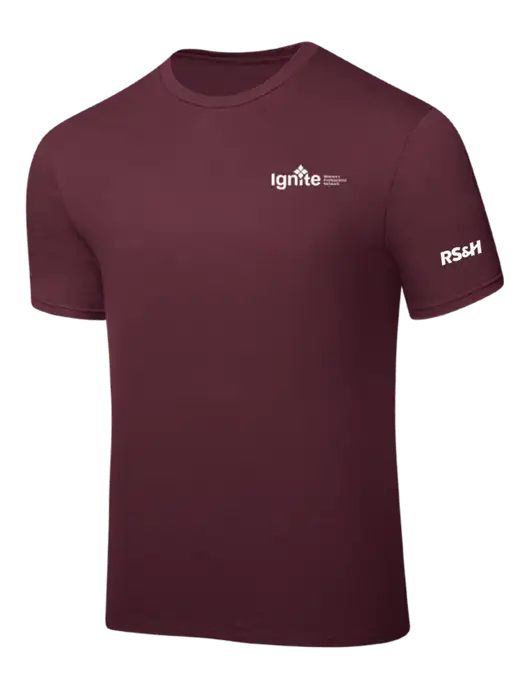 Maroon PosiCharge Competitor Tee w/RS&H Ignite Logo, RS&H Logo