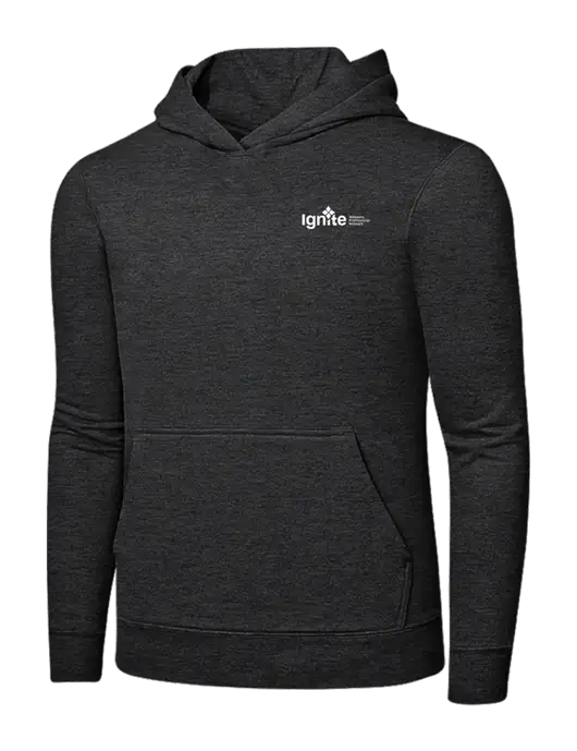 Dark Heather Grey 7.8 oz Ring Spun Hooded Sweatshirt w/RS&H Ignite Logo