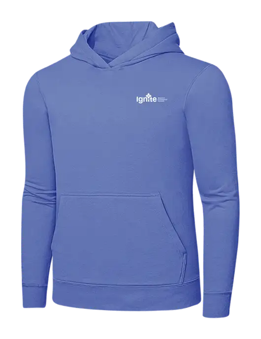 Carolina Blue 7.8 oz Ring Spun Hooded Sweatshirt w/RS&H Ignite Logo