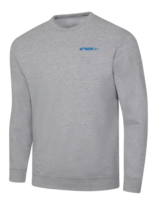 Light Grey Heather 7.8 oz Ring Spun Crew Sweatshirt w/RS&H HONOR Logo