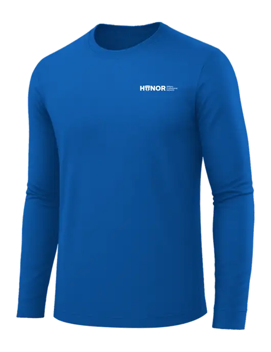 Long Sleeve Royal Blue PosiCharge Competitor Tee w/RS&H HONOR Logo