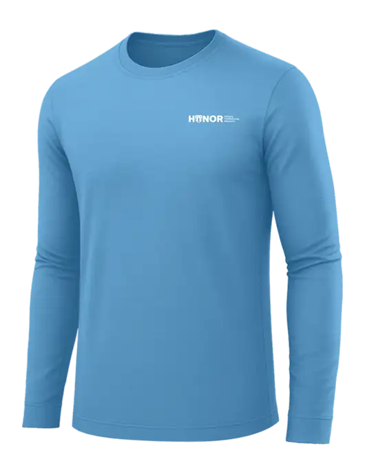 Long Sleeve Carolina Blue PosiCharge Competitor Tee w/RS&H HONOR Logo