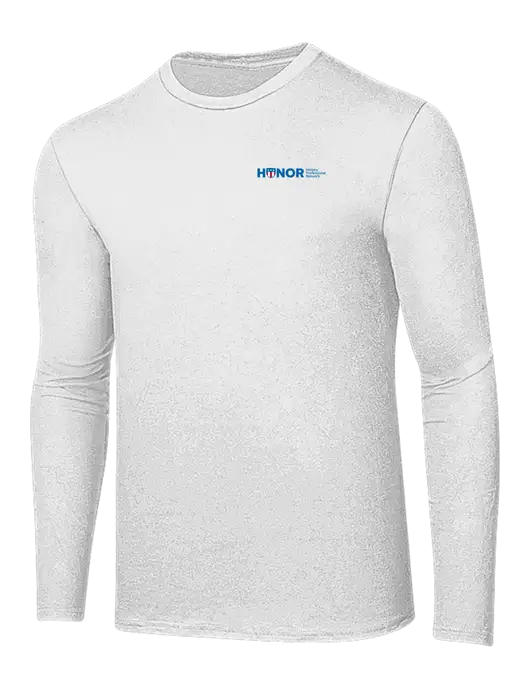 Ring Spun White 4.5 oz Long Sleeve T-Shirt w/RS&H HONOR Logo