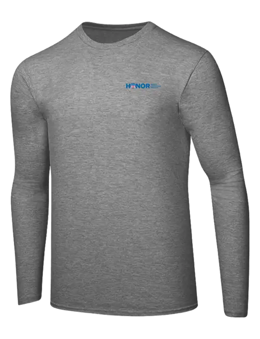 Ring Spun Light Heather Grey 4.5 oz Long Sleeve T-Shirt w/RS&H HONOR Logo