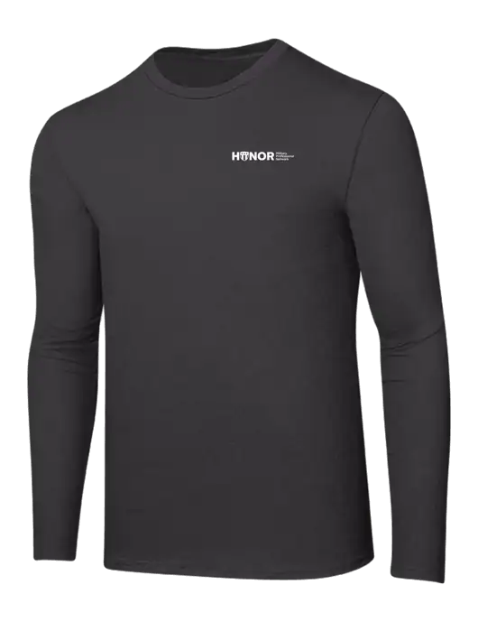 Ring Spun Charcoal 4.5 oz Long Sleeve T-Shirt w/RS&H HONOR Logo