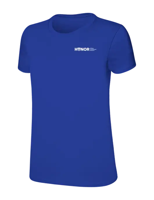 Womens Ring Spun Royal 4.5 oz T-Shirt w/RS&H HONOR Logo