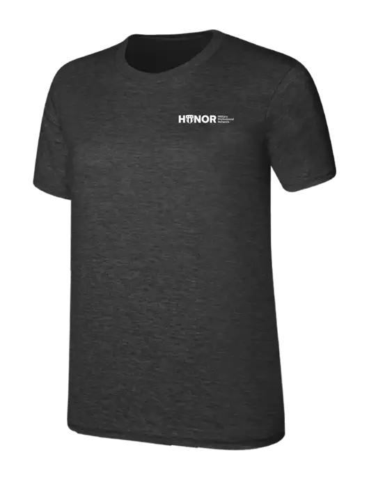 Womens Ring Spun Dark Heather Grey 4.5 oz T-Shirt w/RS&H HONOR Logo